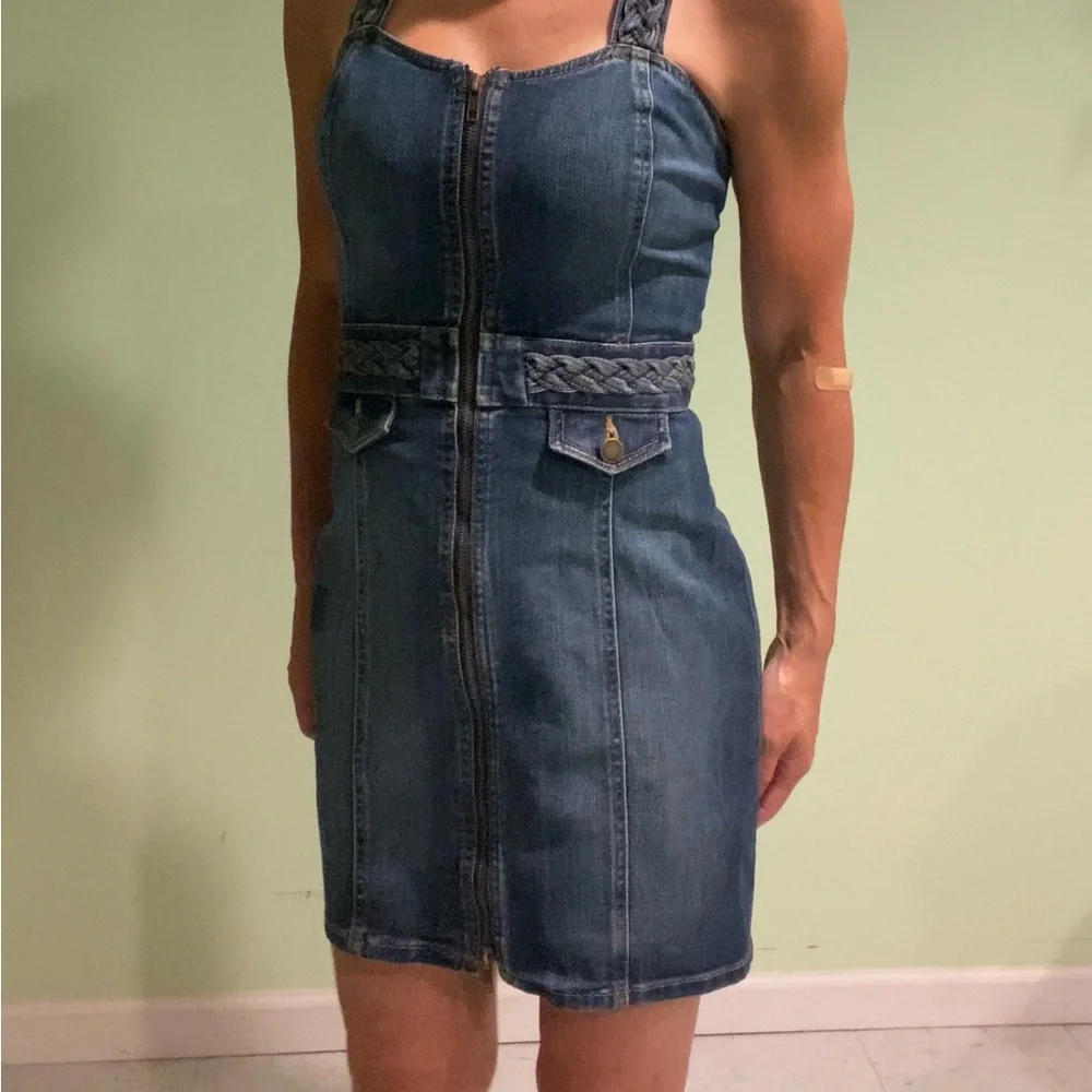 Ramy Brook Denim Mini Dress with Zipper - Picture 7 of 9